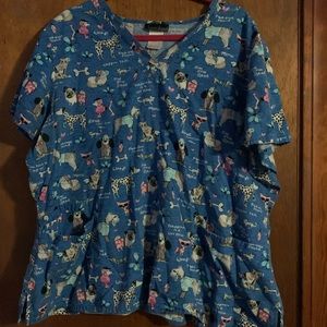 3x scrub top